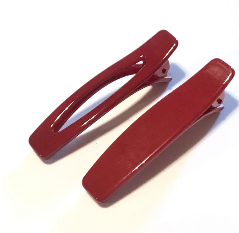 90's Duo Hair Clip Set | Red