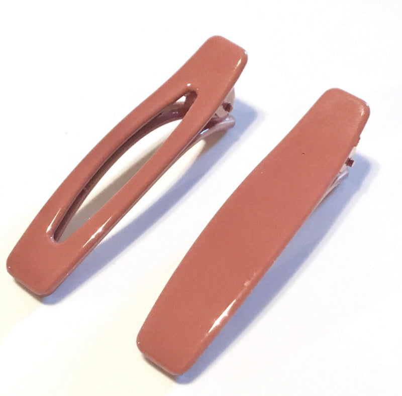 90's Duo Hair Clip Set | Dusty Rose