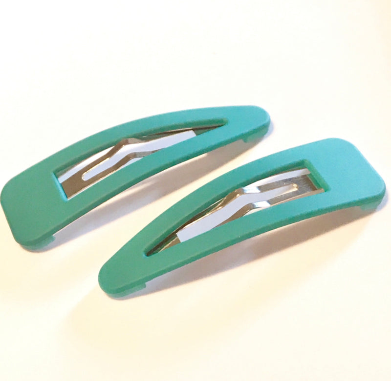 Basic Matte Hair Clips | Green | 2 Pack