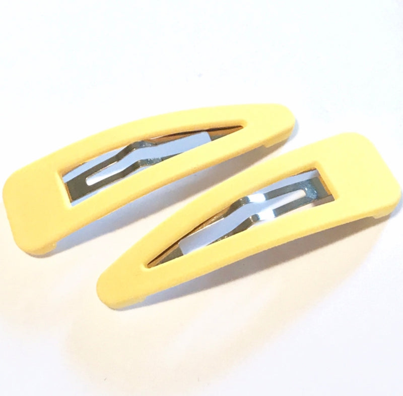 Basic Matte Hair Clips | Yellow | 2 Pack